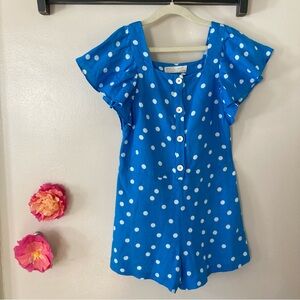 Zara Blue Polka Dot Kids Romper